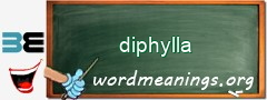 WordMeaning blackboard for diphylla